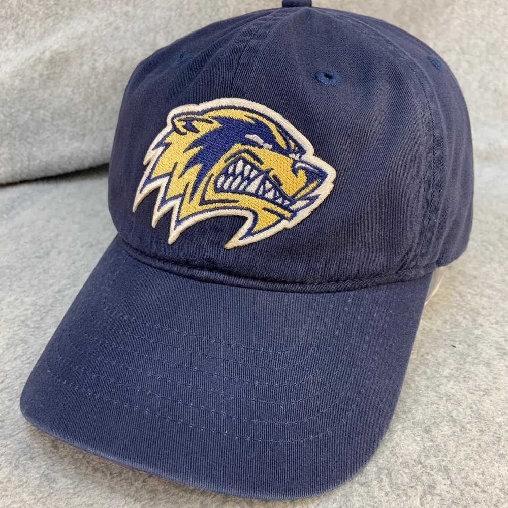 Wolverine Mascot Mens Navy George Baseball Cap Adjustable Strapback Hat OSFM